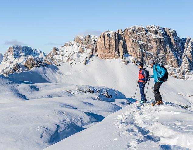 Snowshoe Hiking in the Dolomites